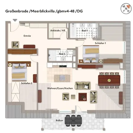 Apartmentanlage Meerblickvilla Apartmentanlage Meerblickvilla 4-48 Гросенброде